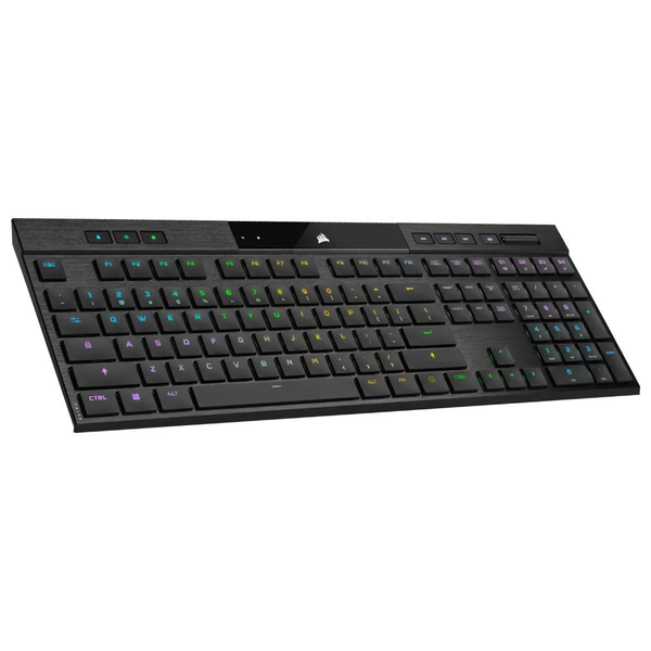 Механична клавиатура Corsair K100 AIR, Безжична, RGB подсветка, Механичен Switch CHERRY MX Ultra Low Profile Tactile, Черен