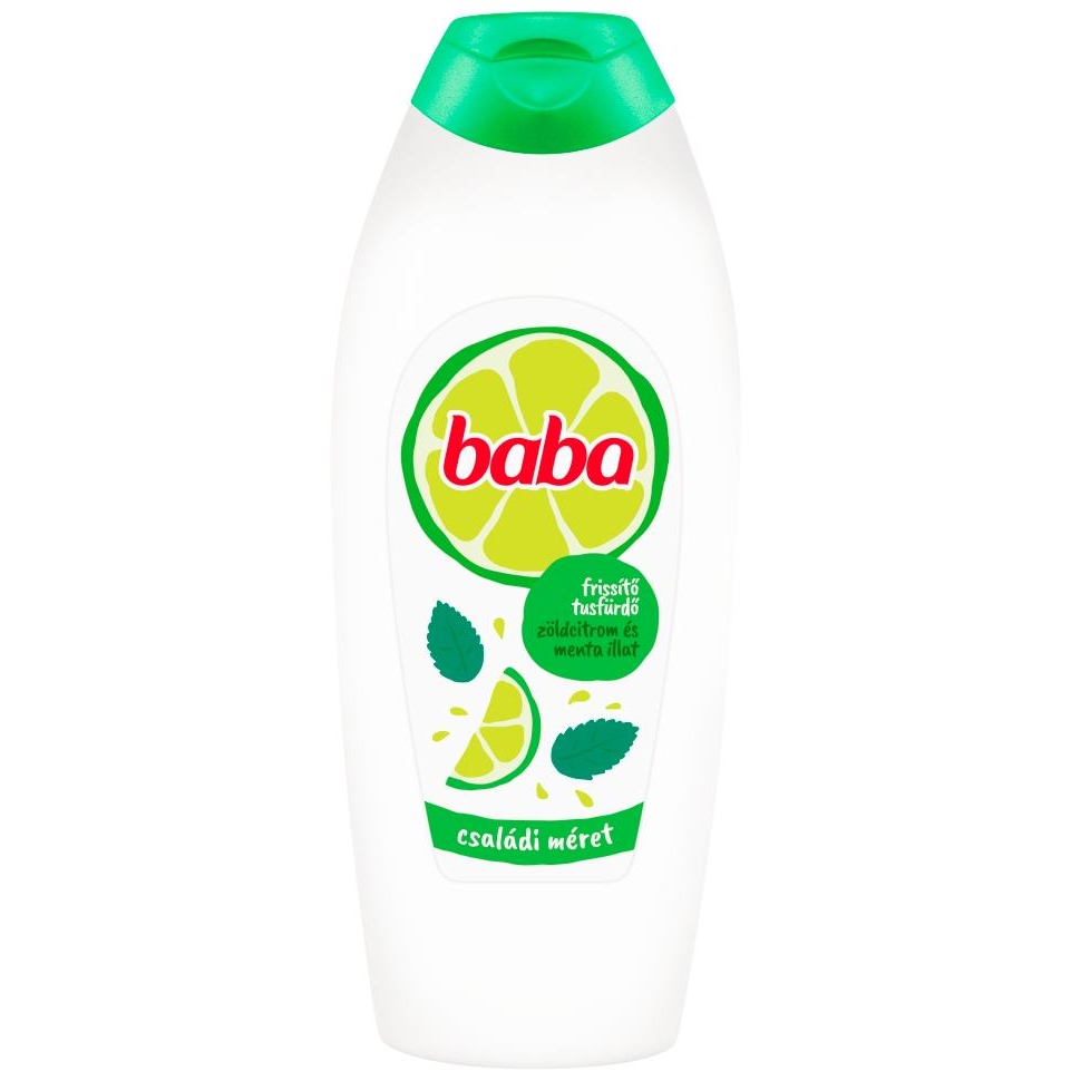 Baba zöldcitrom & menta tusfürdő 750 ml (8712561021883)