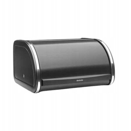 Brabantia Roll Top kenyértartó halkan záródó, befelé gördülő fedéllel, 316mm széles, 1 kenyérhez, ívelt forma, acél, matt fekete - 236686 (236686)