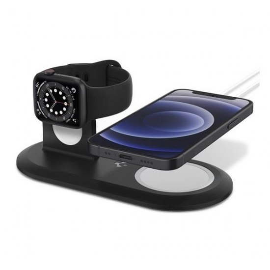 Spigen MagFit Duo MagSafe asztali tartó, fekete (AMP02796) (AMP02796)