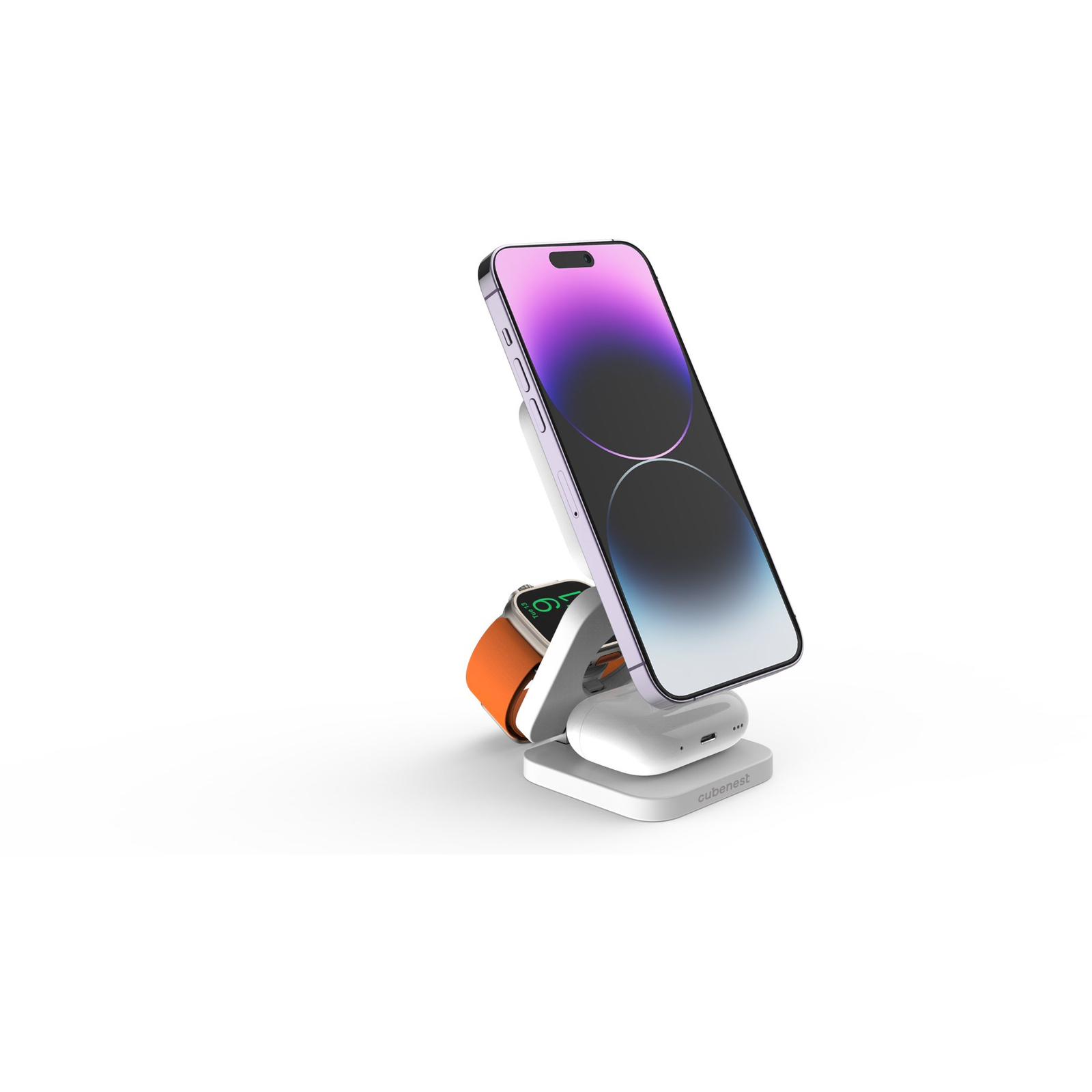 CubeNest Qi2 EQ310 White 3in1 (6974699972167)
