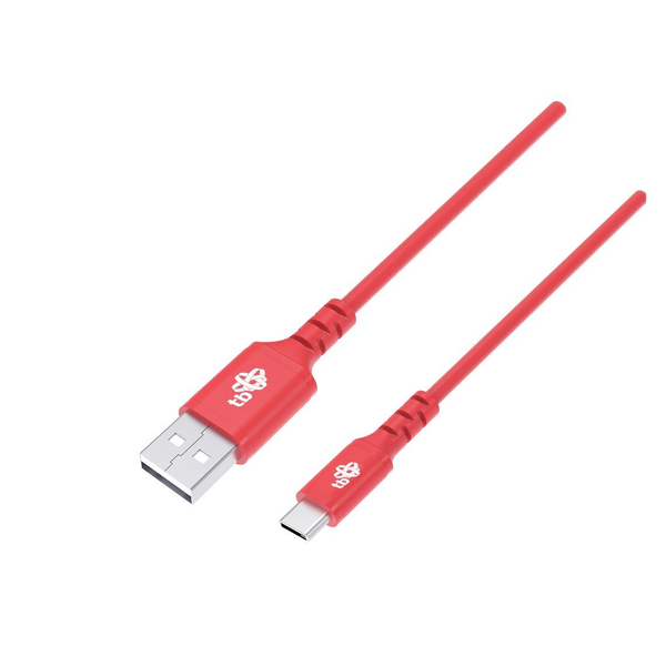 Kábel TB USB - USB typ C 1 m červený