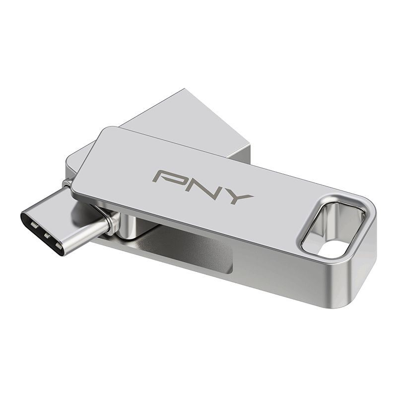 Pendrive PNY Duo-Link 128 GB USB 3.1 typ C, USB 3.2 strieborný (P-FDI128DULINKTYC-GE)