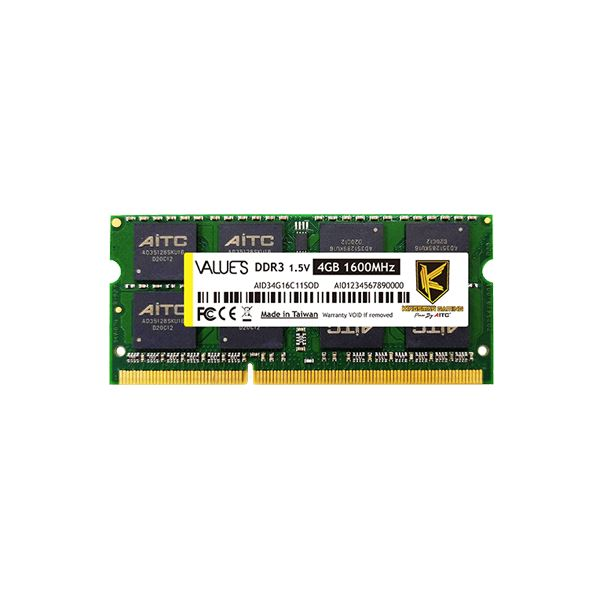 Kingsman VALUES 4GB 1600MHz DDR3 SO-DIMM Notebook RAM CL11 (KSD34G16C11SOL)