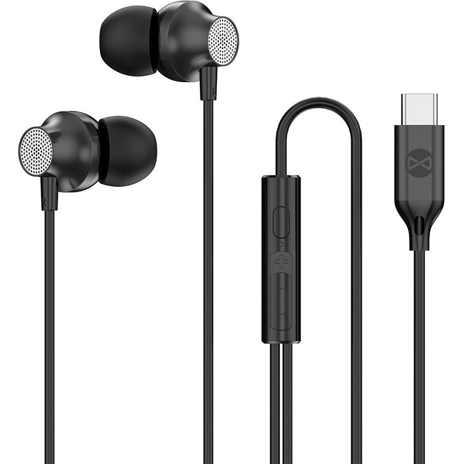 Forever EP-02 Vezetékes Fülhallgató USB-C-Fekete (GSM187601)