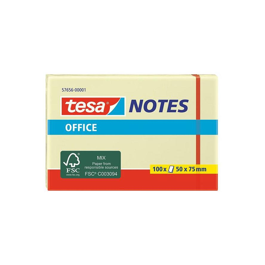 Tesa Postit 50x75mm Öntapadó Jelölőcímke - Sárga (100 lap / tömb) (57656-00001-05)
