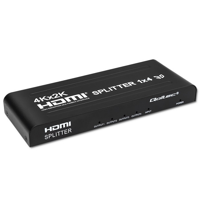 Qoltec 51798 HDMI Splitter (1 PC - 4 Kijelző) (51798)