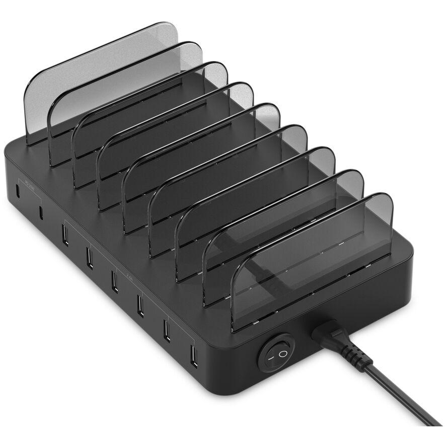 CONCEPTRONIC Ladegerät 8Port 75W,2xUSB-C/6xUSB-A Desk PD sw (OZUL02B)