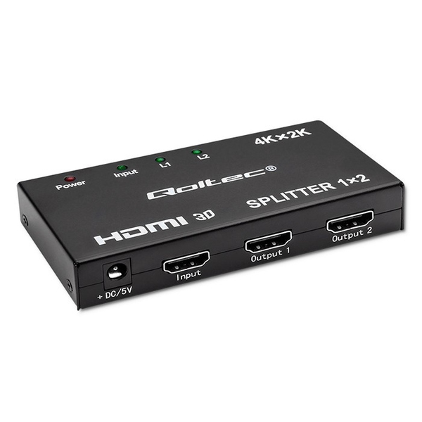 Qoltec Aktivní Splitter 2 x HDMI 4K x 2K 3.4Gb/s High stability