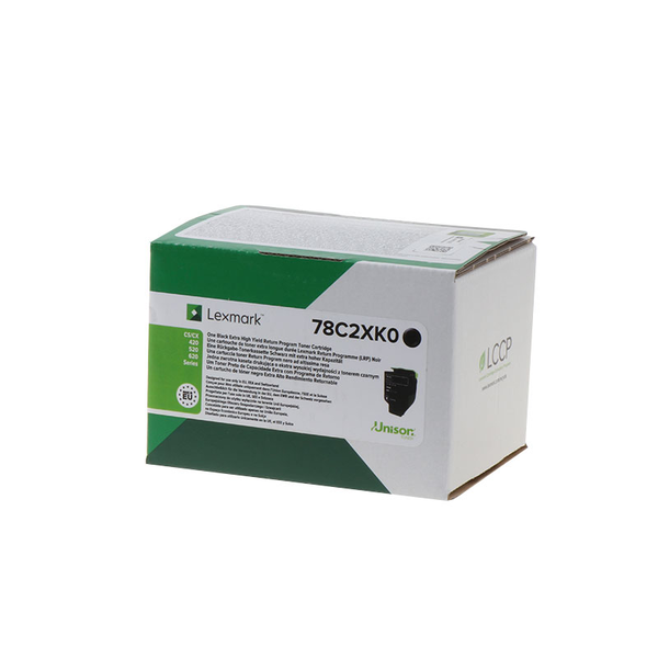 Lexmark 78C2XK0 tonerpatron 1 stk Original Sort