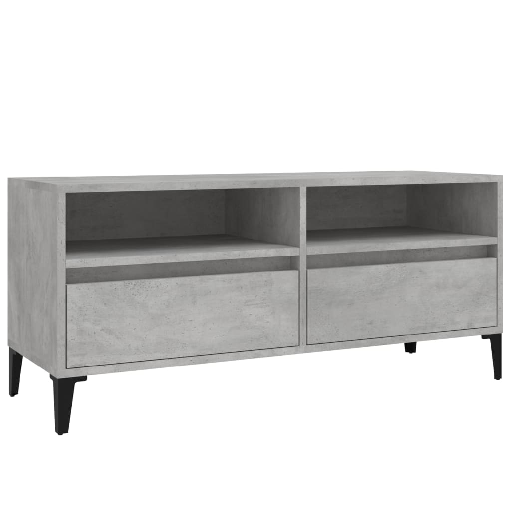 betonszürke szerelt fa TV-szekrény 100x34,5x44,5 cm (831905)