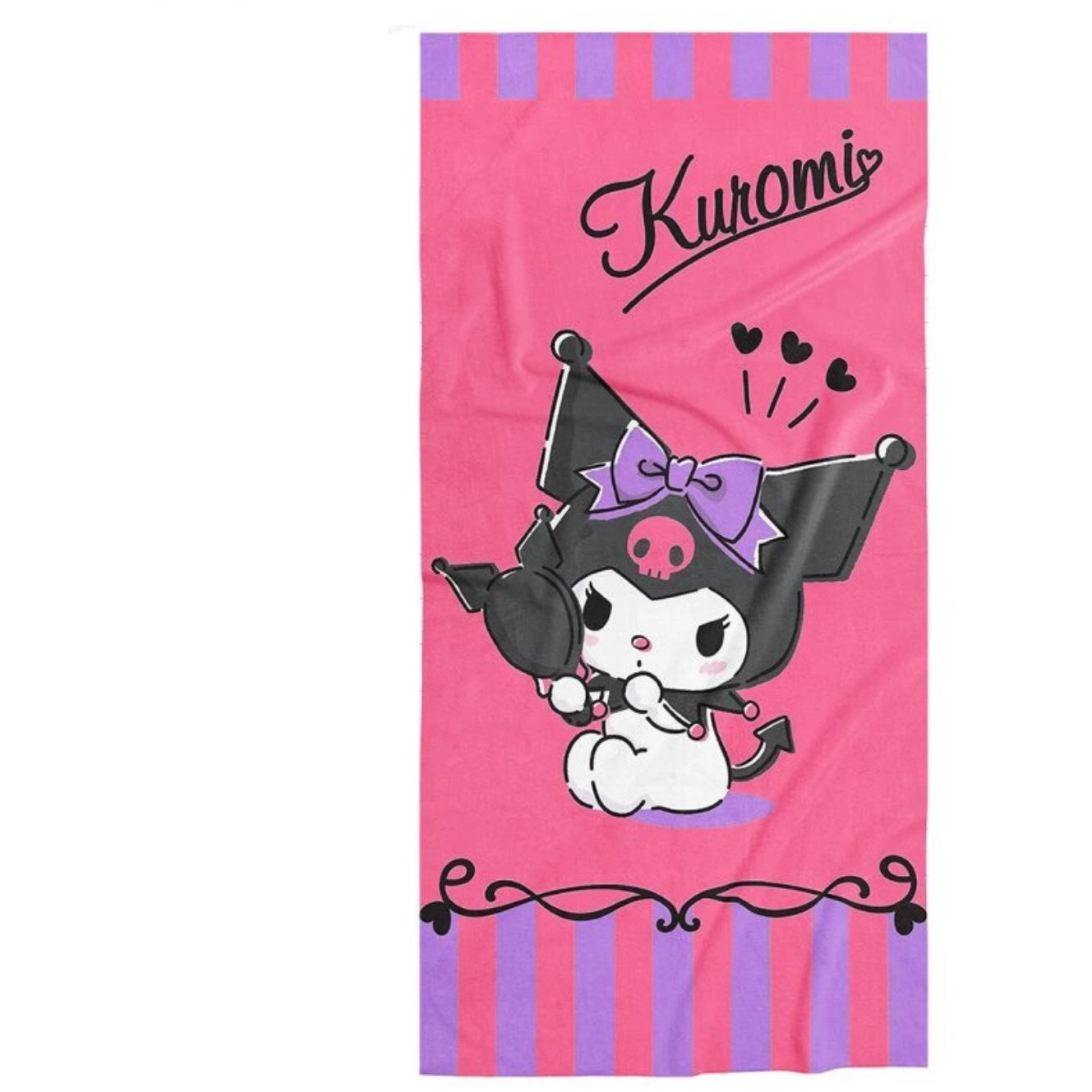 CARBOTEX Törölköző - Kuromi Aranyos lázadó, 70×140 cm (5905742200464)