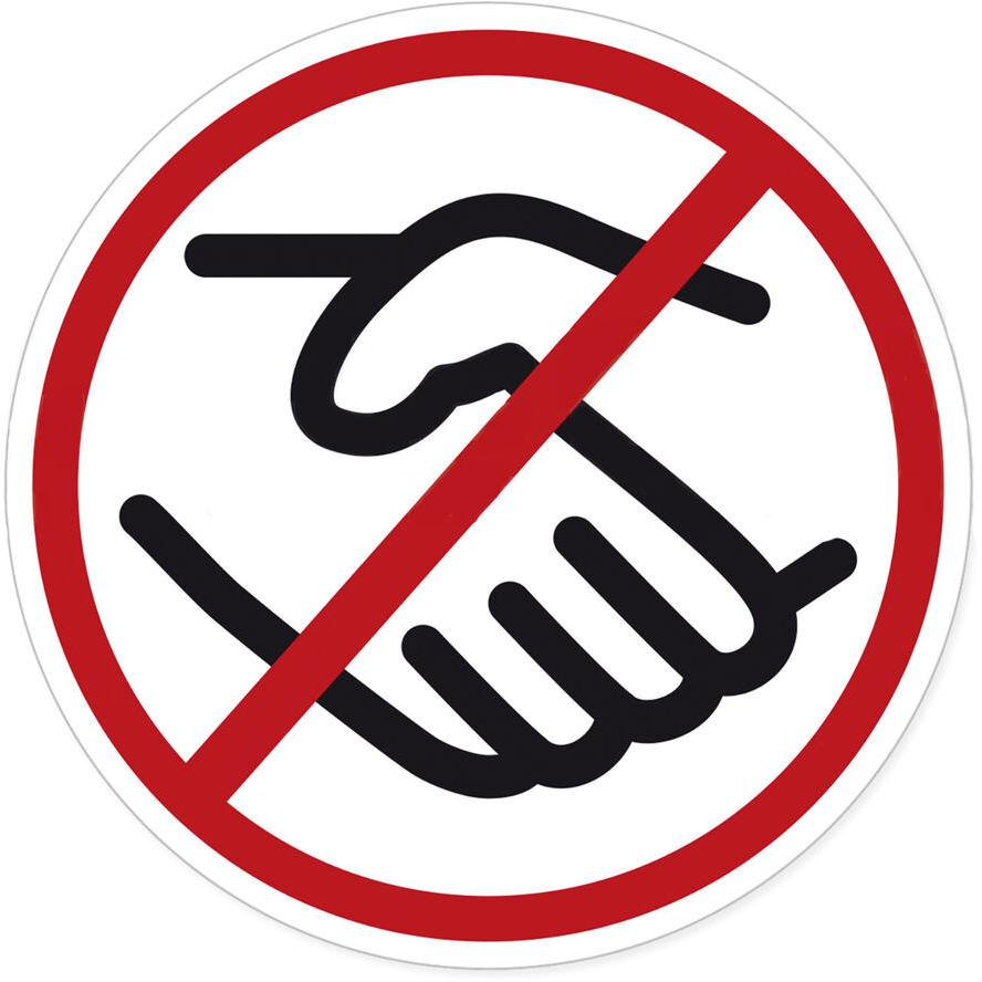 Herma 10cm "Kézfogás tilos" Jelzőmatrica (20 címke / csomag) (12926)