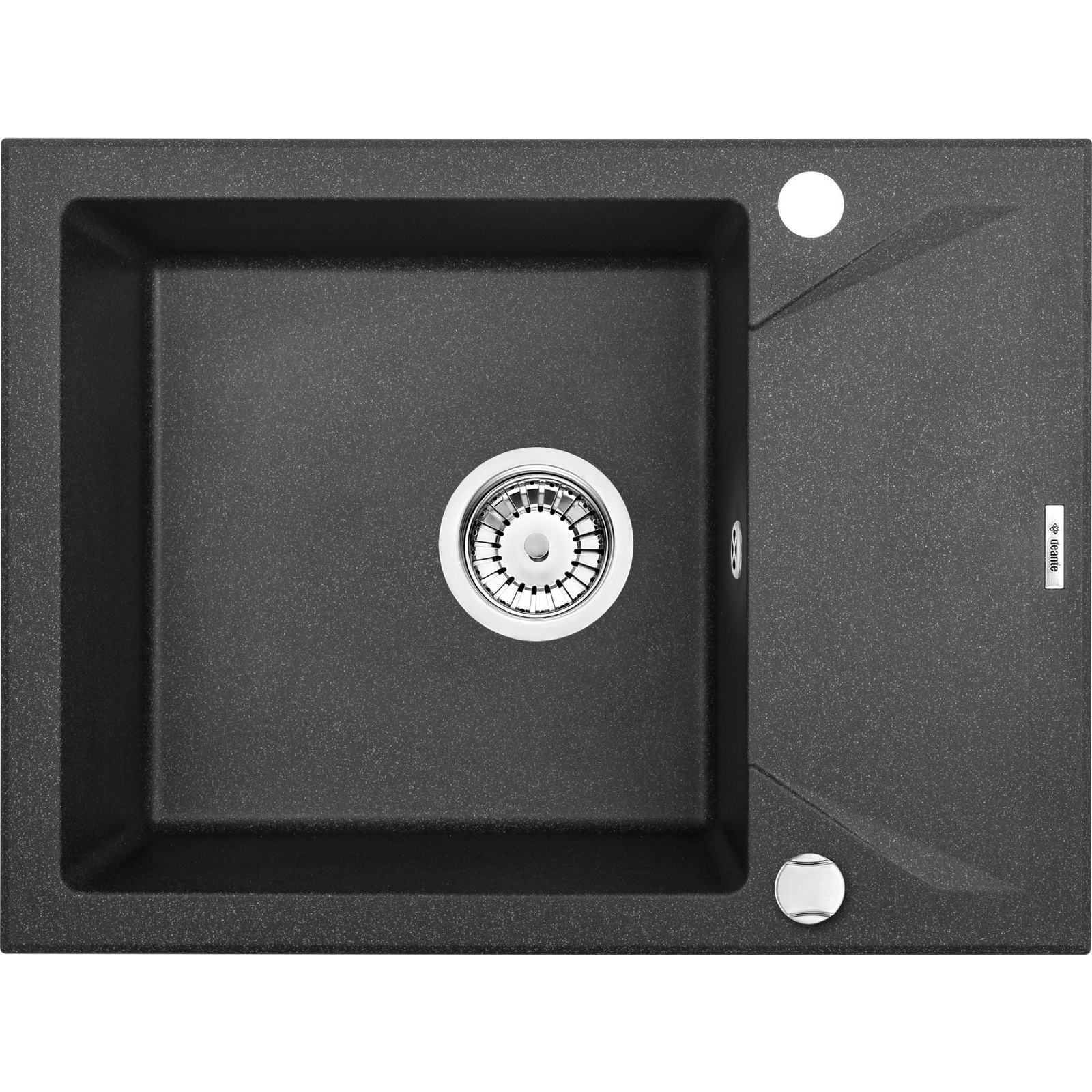 DEANTE ZQJ_G11A Evora egy medencés mosogató rövid csepegtetővel fekete (ZQJ G11A)