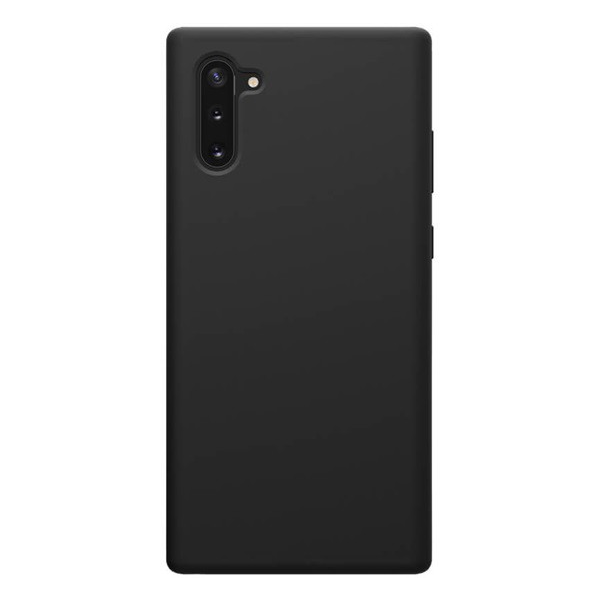 NILLKIN FLEX PURE szilikon telefonvédő (ultravékony, környezetbarát, mikrofiber plüss belső, matt) FEKETE [Samsung Galaxy Note 10 (SM-N970F)] (5996457904051)