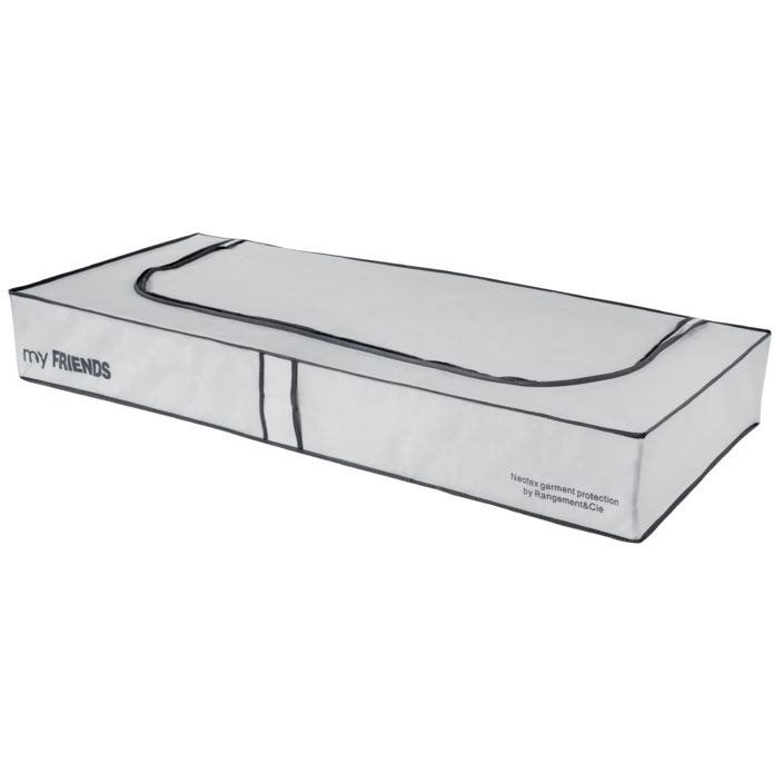 Compactor Alacsony tárolódoboz szövetből "My Friends" 108 x 45 x15 cm, szürke-fehér (RAN634)