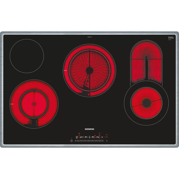 Siemens ET845FCP1D hobs Negro, Acero inoxidable Integrado Cerámico 5 zona(s)