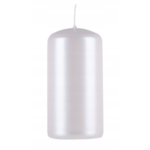 Świeca słupek DONAU HOME Standard Lakier, 50x100mm, 4 szt., biały perła