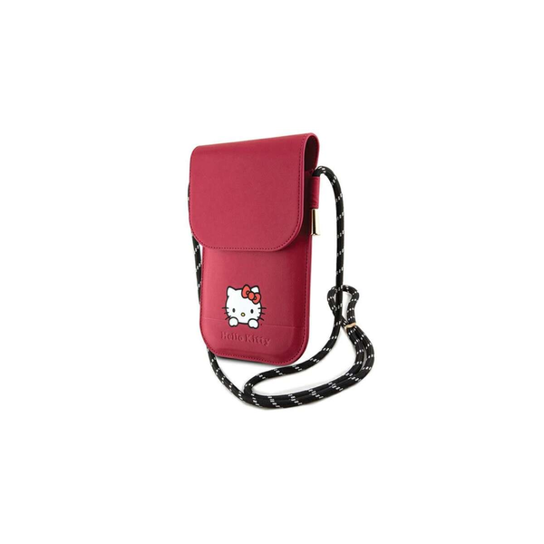 Funda Bolso Cartera Hello Kitty Para Teléfono Daydreaming Cord Color Rojo Hkowbskcdkp