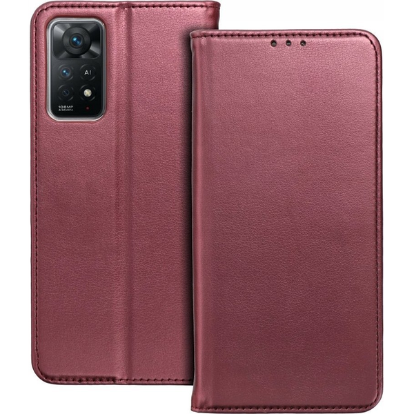 ZONE Magnet Book oldalra nyitható tok Xiaomi Redmi Note 13 4G bordó
