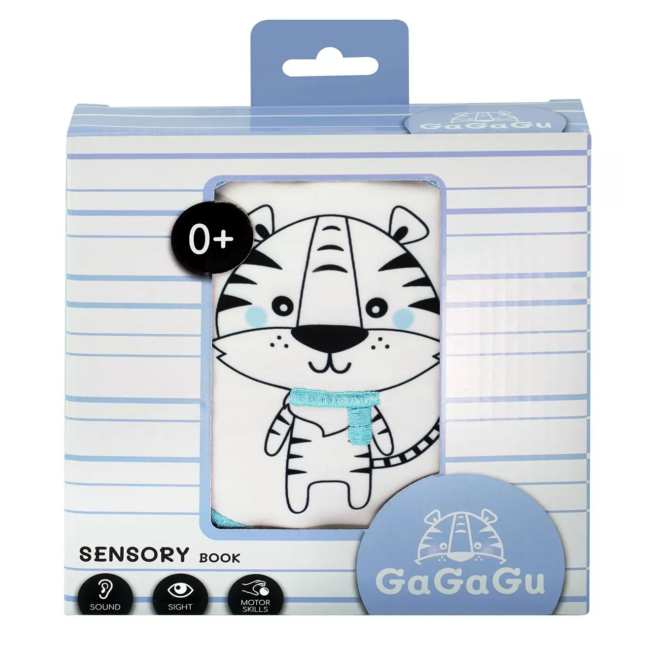 GaGaGu Fejlesztő bébikönyv babáknak Tigris mintával (GGG0835)