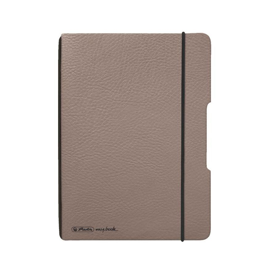 Herlitz Notizheft flex A6 40 Bl. Lederoptik FSC Mix taupe (50033799)