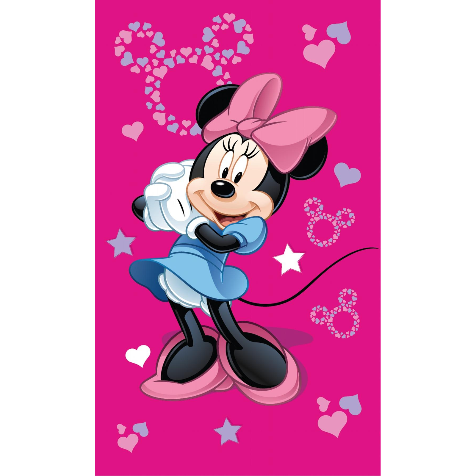 Jerry Fabrics Baby Towel Minnie Pink 05 30 × 50 cm (040134-MINNIEPINA)