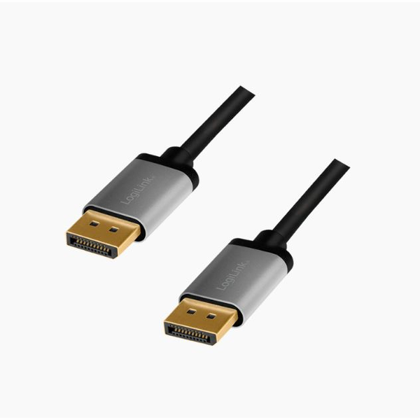 Logilink DisplayPort kábel DP/M-DP/M 4K/60 Hz feketeszürke 1m (CDA0100) (CDA0100)