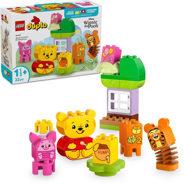 "LEGO Duplo Disney Fiesta de Cumpleaños de Winnie the Pooh, Juego de construcción +18 meses - 10457"