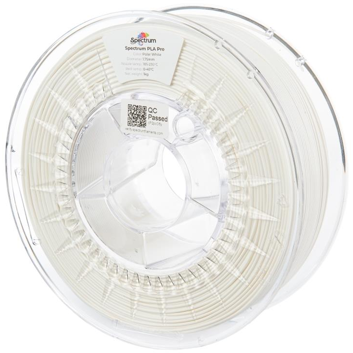Spectrum 3D nyomtatószál, PLA Pro, 1,75 mm, Polar White, 1 kg (80102)