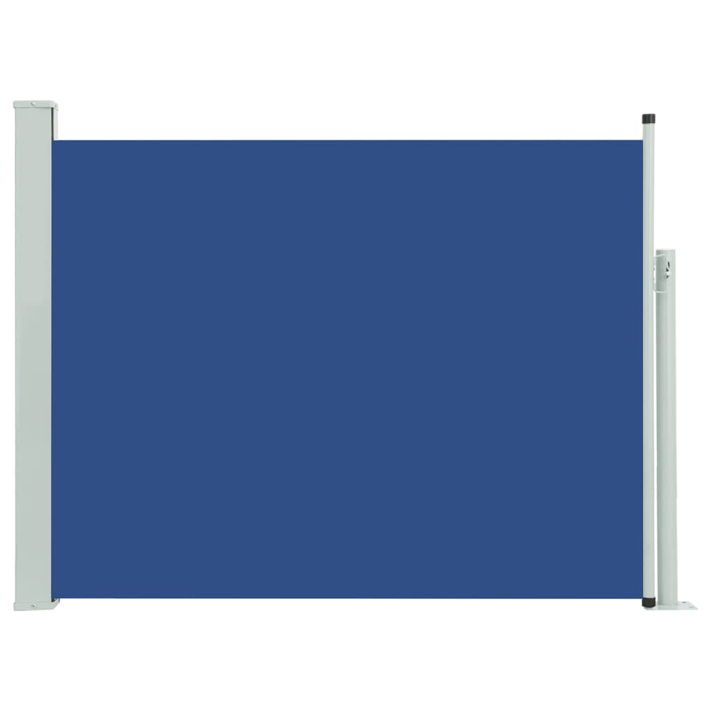 kék kihúzható oldalsó teraszi napellenző 140 x 500 cm (48396)
