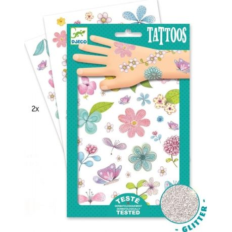 Djeco Tattoos, Fair Flowers Of The Field - Tetováló Matricák, Mezei Virágok (DJ09585)