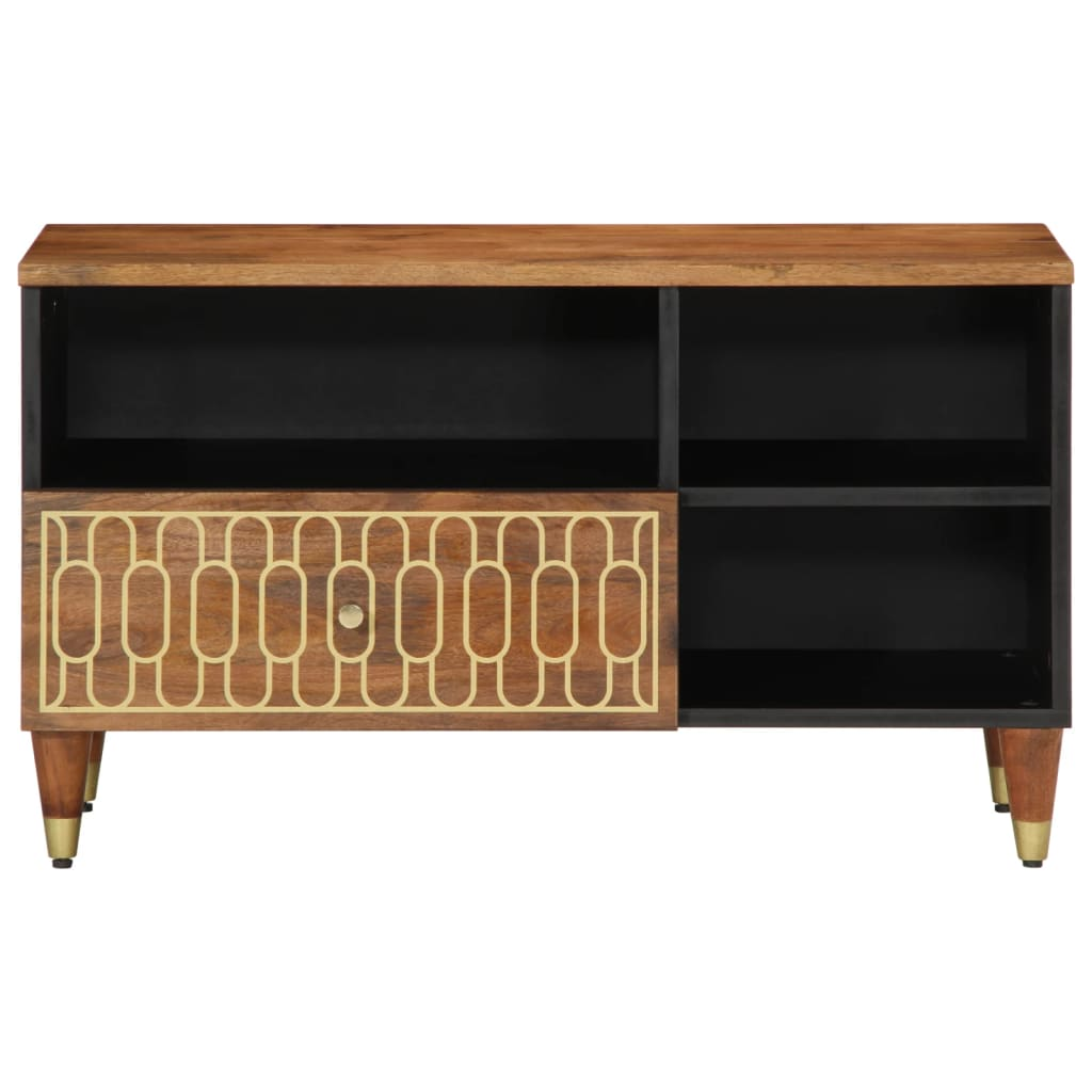 tömör mangófa TV-szekrény 80 x 33 x 46 cm (358301)