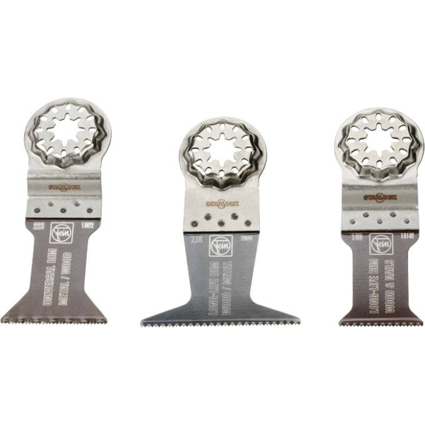 Комплект ножове за потапящ трион Fein, метал, 35x50 mm/65x50 mm/44x55 mm