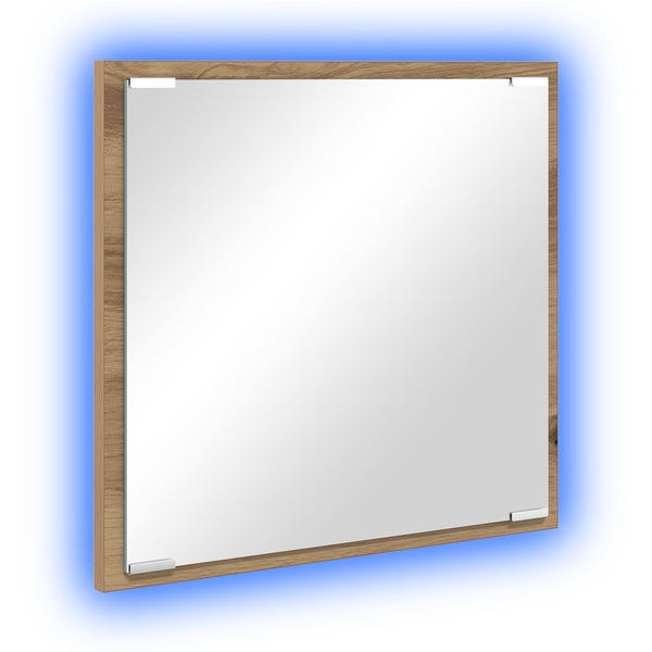 LED Fürdőszobai Tükör Művész Tölgy 40x8.5x37 cm Műgyanta fa