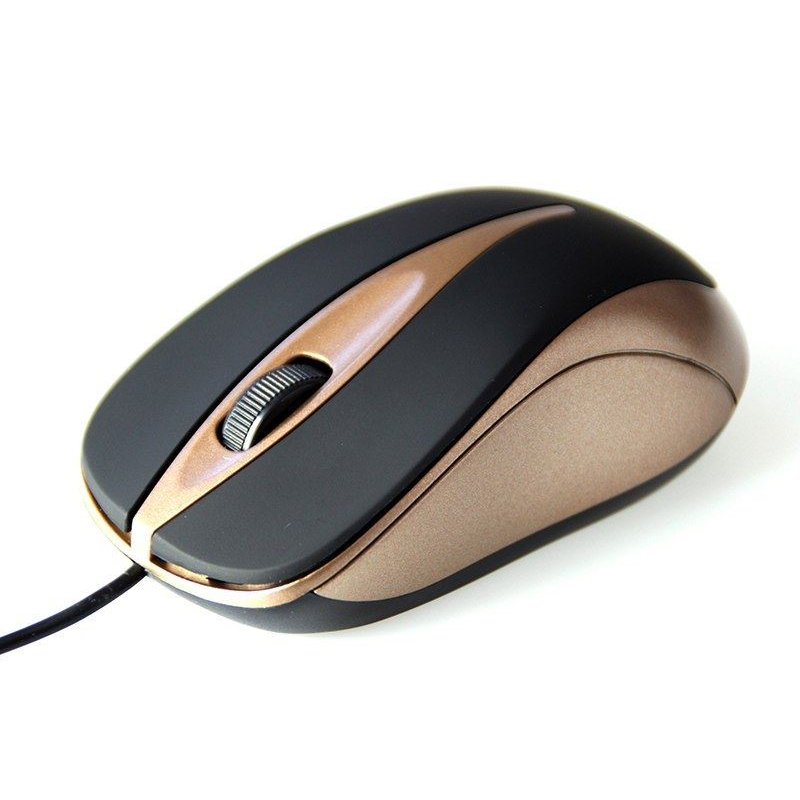 Media-Tech Plano optikai USB egér fekete-aranyszínű (MT1091MO) (MT1091MO)