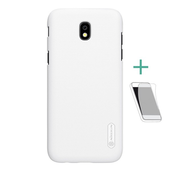 NILLKIN SUPER FROSTED műanyag telefonvédő (gumírozott, érdes felület + képernyővédő fólia) FEHÉR [Samsung Galaxy J5 (2017) SM-J530 EU] (5996457711239)