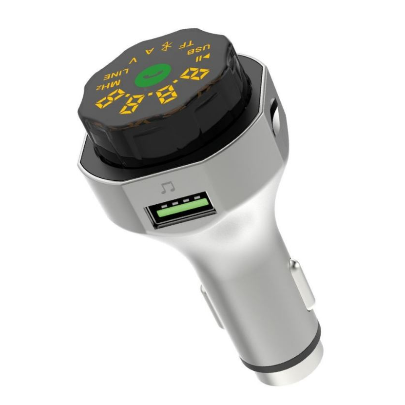 Homasita AP06 USB-A szivargyújtó töltő és FM transzmitter + ablaktörő kalapács (81AP06) (81AP06)