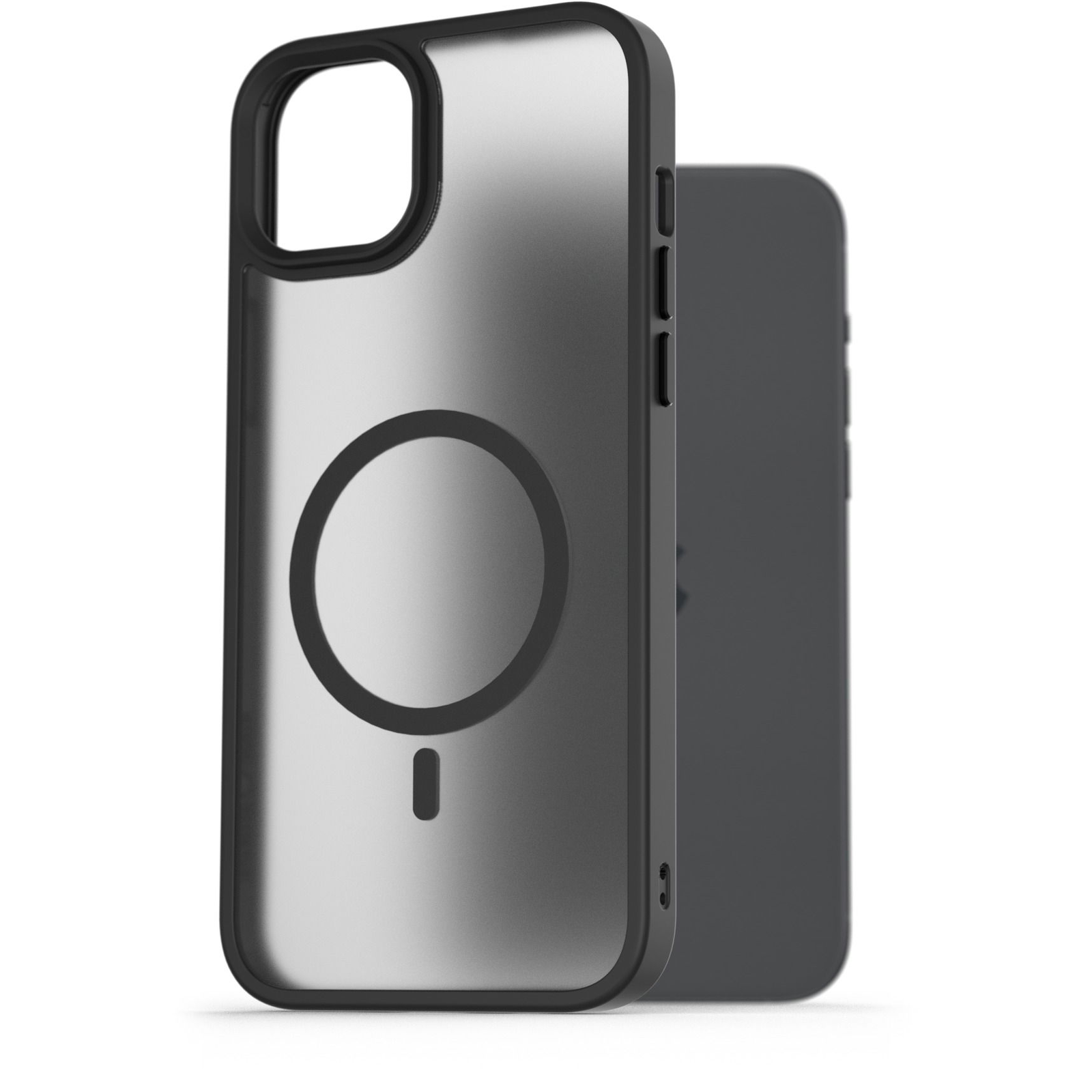 AlzaGuard Matte Case iPhone 15 Plus MagSafe fekete tok (AGD-PCMM7B)