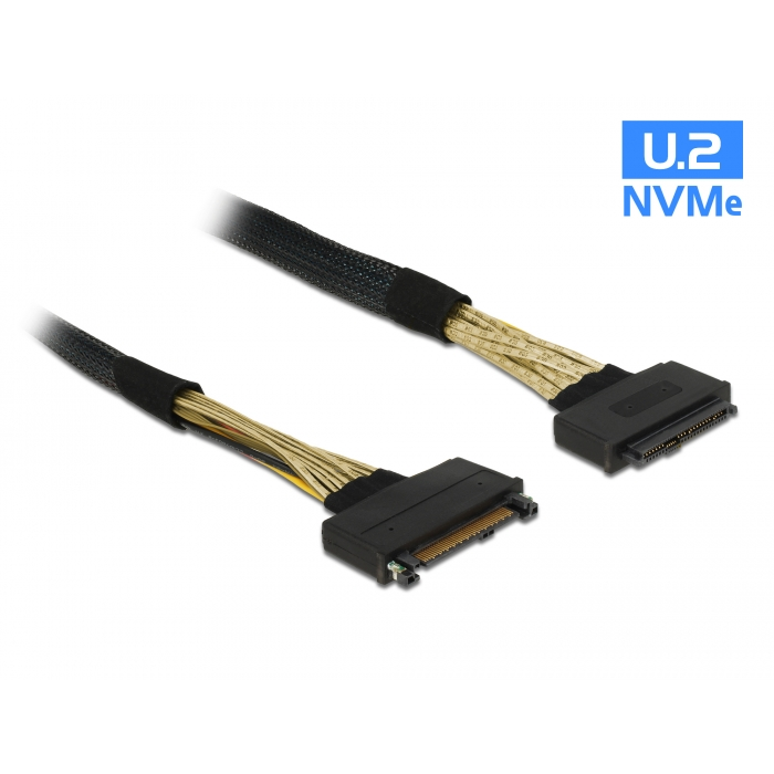 DeLOCK U.2 bővítőkábel SFF-8639 apa - anya 0.5m (85738)