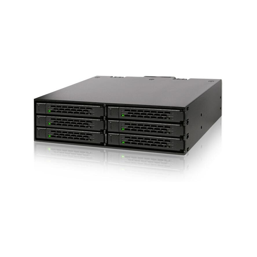 Icy Dock ToughArmor MB996SP-6SB 6x2.5" - 5.25" HDD beépítő keret (MB996SP-6SB)