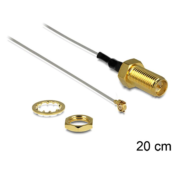 Delock antenna kábel RP-SMA jack > MHF II/U.FL-LP(V)-040 20cm (88810) (DE88810)