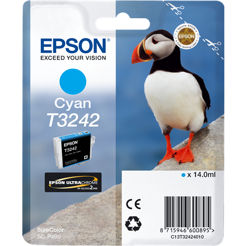 Cartus Epson T3242, albastru cyan, 14 ml