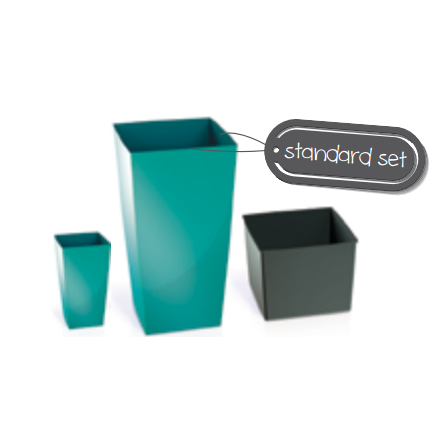 Urbi Négyzet Alakú Betétes Edény DURS265 Antracit (DURS265-S433)