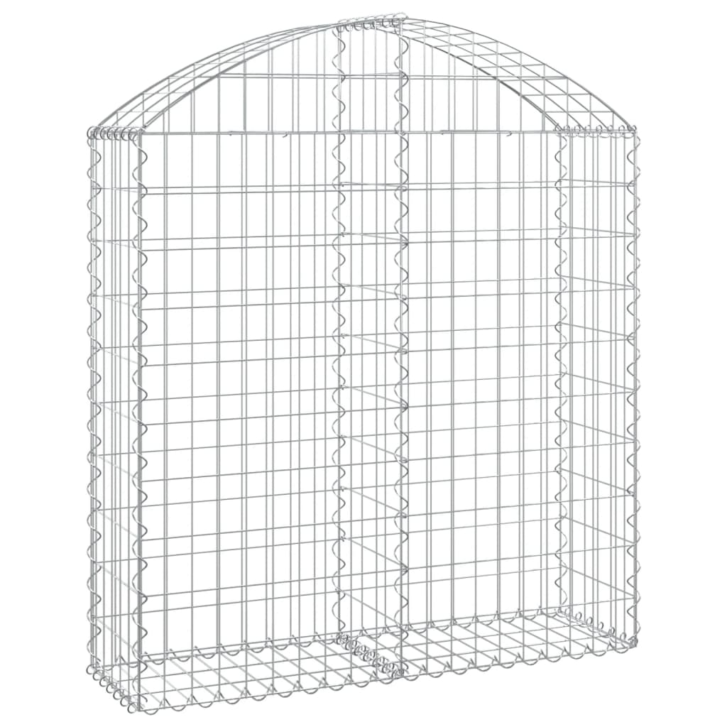 íves horganyzott vas gabion kosár 100x30x100/120 cm (153425)