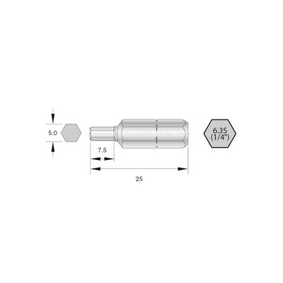 Bernstein Bit készlet HRC acél Ötvözött C 6.3 6 db (6-HX50-25) (6-HX50-25)
