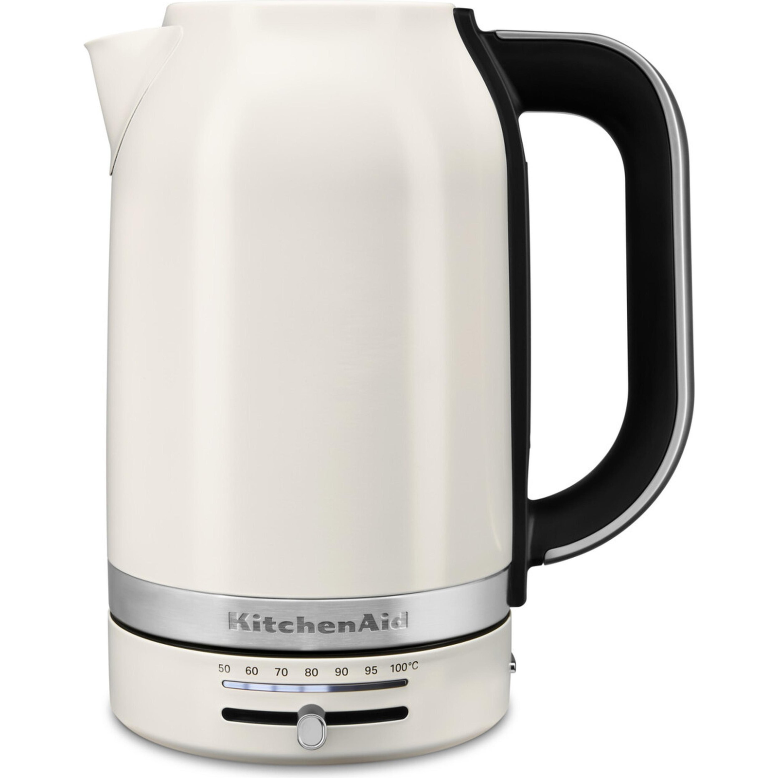 KitchenAid 5KEK1701EPL rýchlovarná kanvica 1,7 L 2400 W Čierna, Nerezová oceľ, Biela