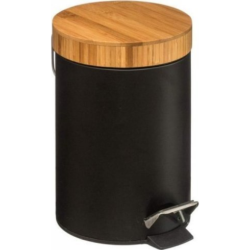 Papelera Baño Bambu-negro 3l Colección 'natureo' - 5five