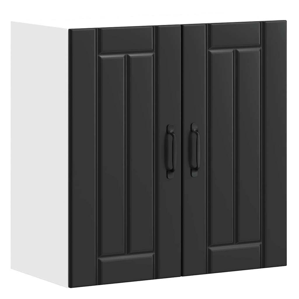 Konyhai fali szekrény Lucca fekete szerelt fa (853818)