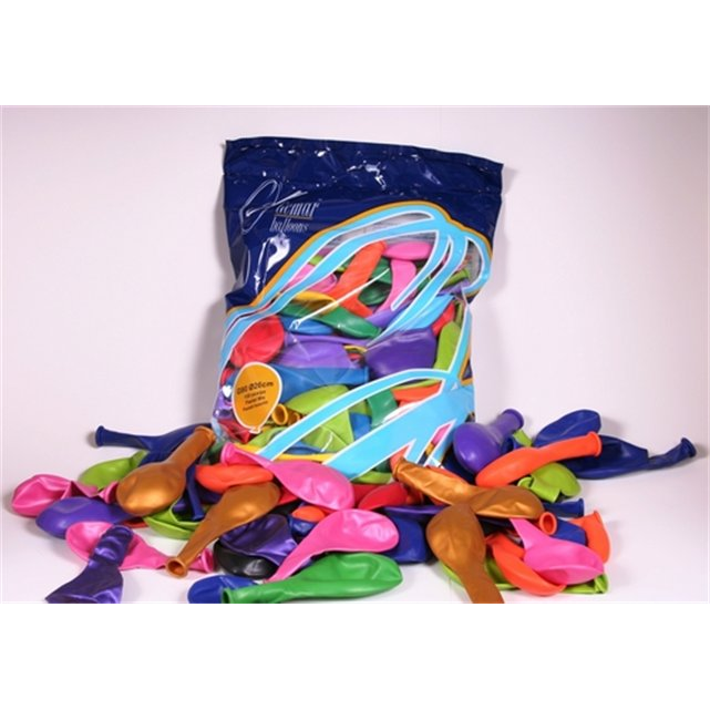 Léggömb 24 cm - Vegyes Gyöngyházfényű Színek (100 db) (GM90)